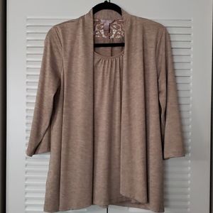 Gorgeous White Stag 2fer blouse